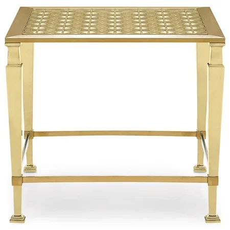 The Arabesque End Table in Majestic Gold